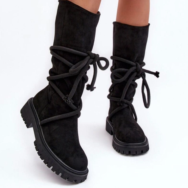 Жіночі зимові чоботи Tanive 39 Чорні (5905677934656) - зображення 1