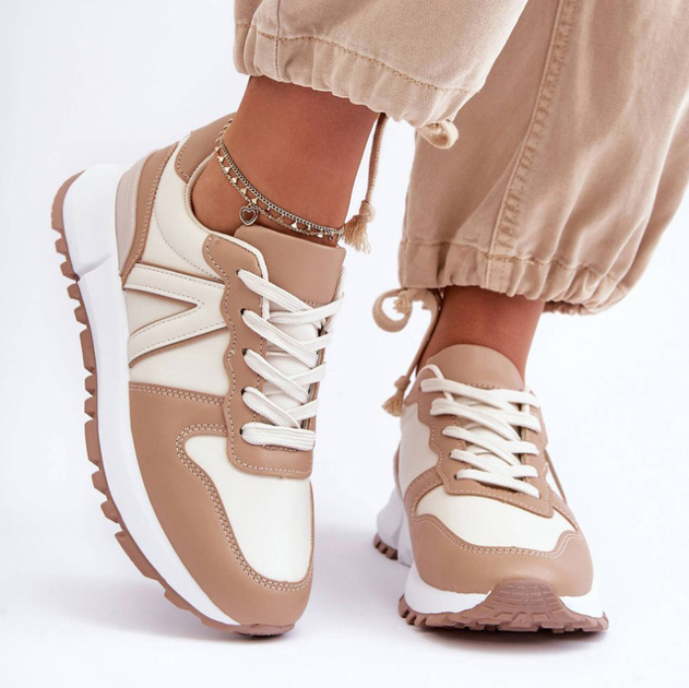 Sneakersy damskie Kabama 39 Brązowy/Beżowy (5905677651218) - obraz 4