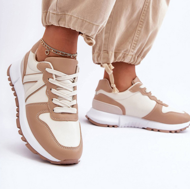 Sneakersy damskie Kabama 40 Brązowy/Beżowy (5905677651225) - obraz 5