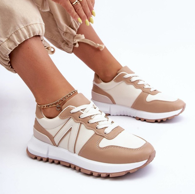 Sneakersy damskie Kabama 40 Brązowy/Beżowy (5905677651225) - obraz 8