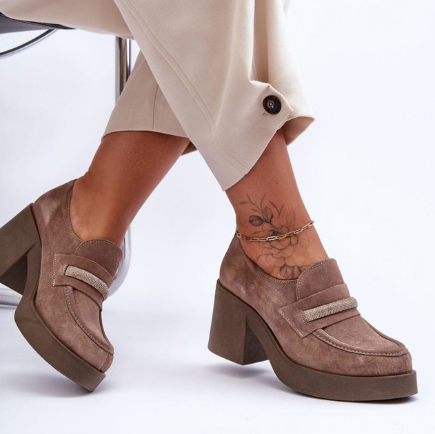 Loafersy damskie Lemar Gelanor 37 Beżowe - obraz 5