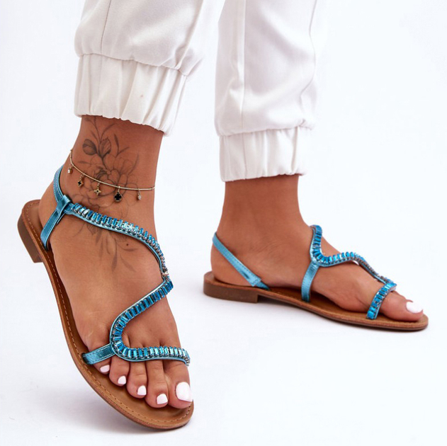 Жіночі сандалі Hayen 36 Блакитні (5905677646740) - зображення 1