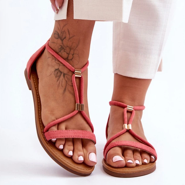 Жіночі сандалі Jullie 40 Коралові (5905677638271) - зображення 4