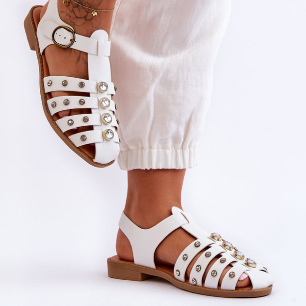 Жіночі сандалі Ascot 37 Білі (5905677421675) - зображення 1