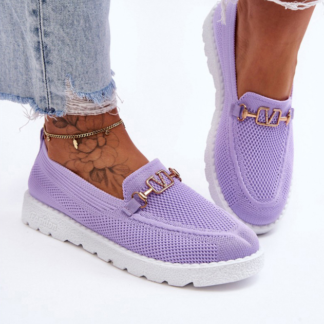 Buty wsuwane damskie Alena 40 Fioletowe (5905677410488) - obraz 4