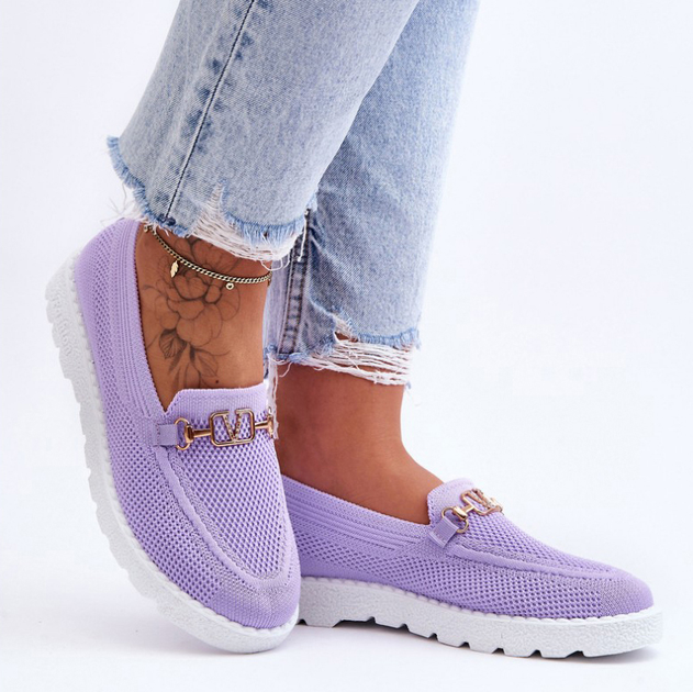 Buty wsuwane damskie Alena 40 Fioletowe (5905677410488) - obraz 5