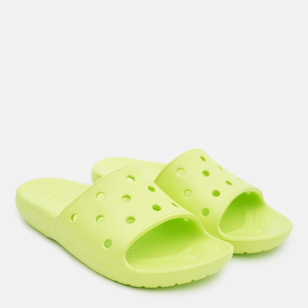 Klapki chłopięce basenowe Crocs Classic Crocs Slide K 206396-3UH-J2 33 Zielone (196265212446) - obraz 2