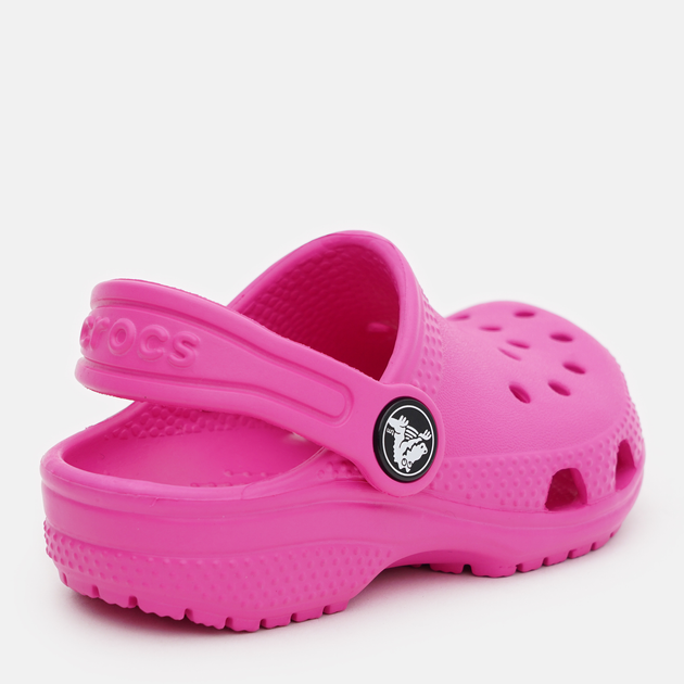 Chodaki dziecięce dla dziewczynki Crocs Classic Clog T 206990-6UB-C6 22-23 Różowe (196265216079) - obraz 4