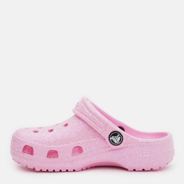 Chodaki dziecięce dla dziewczynki z ozdobami Crocs Classic Glitter Clog K 206993-6S0-J1 32-33 Jasnoróżowe (196265217144) - obraz 3