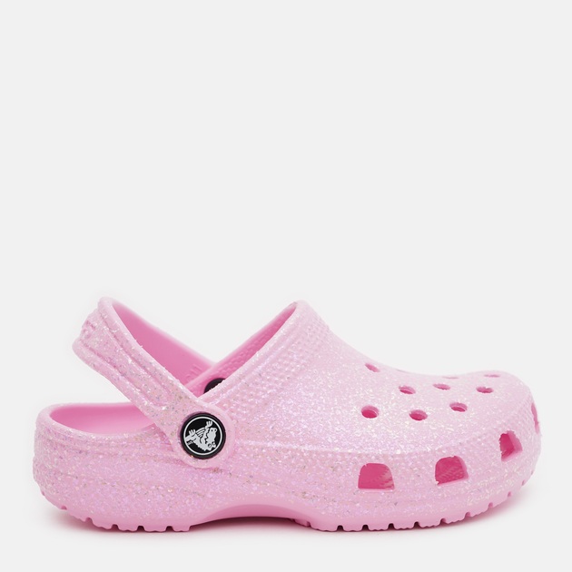 Crocsy dziecięce dla dziewczynki z ozdobami Crocs Classic Glitter Clog K 206993-6S0-J2 33-34 Różowe (196265217151) - obraz 1