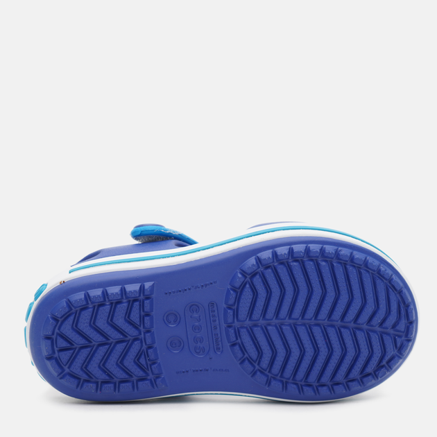 Дитячі сандалії для хлопчика Crocs Crocband Sandal Kids 12856-4BX-J3 34-35 21.7 см Сині (191448115613) - зображення 5