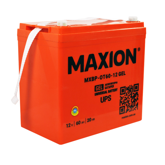 Акумулятор промисловий MAXION MXBP-OT 60-12 GEL (12V, 60Ah, +/-) - зображення 3