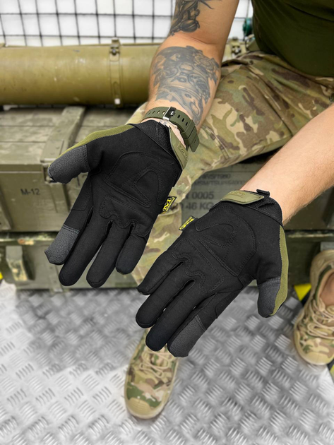 Тактичні рукавички Tactical Gloves Olive S - изображение 2