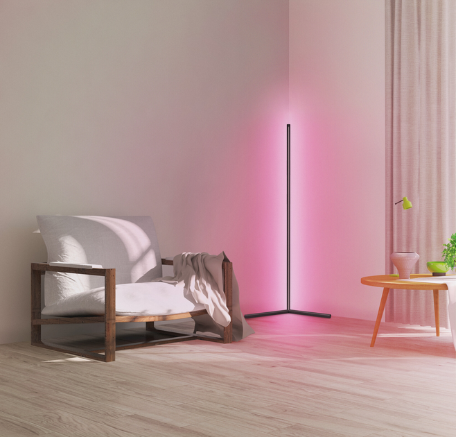 Торшер Ledvance smart Wi-Fi floor corner RGB TW 12W Black (4058075665880) - зображення 10