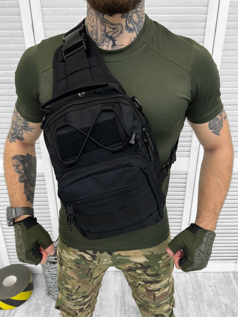 Сумка тактична Sling Bag Elite Hex Black - зображення 1