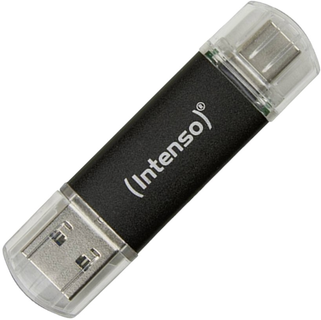 Флеш пам'ять Intenso Twist Line 128GB USB Type-A + USB Type-C Black (4034303031290) - зображення 1