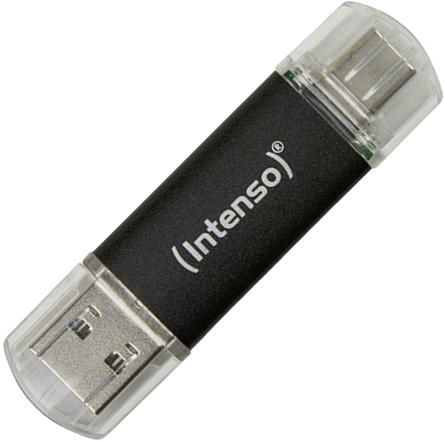 Pendrive Intenso Twist Line 128GB USB Type-A + USB Type-C Black (4034303031290) - obraz 1