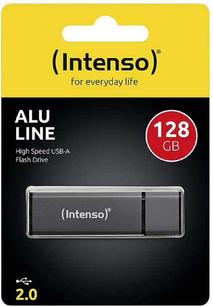 Флеш пам'ять Intenso Alu Line 128GB USB 2.0 Black (4034303030002) - зображення 3