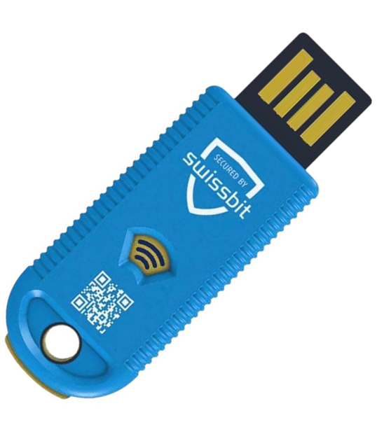 Klucz bezpieczeństwa iShield Key FIDO2 USB/NFC Retail Blue (4068274000016) - obraz 1