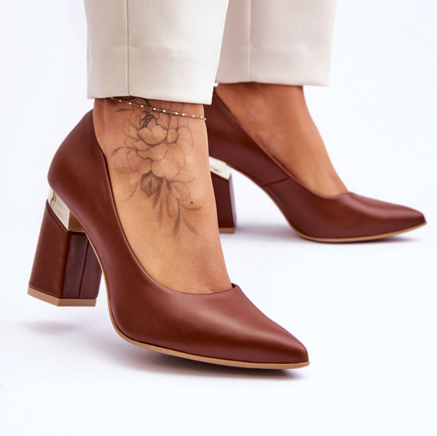 Жіночі човники Lewski Shoes 3117 36 Коричневі (3092208479495) - зображення 6