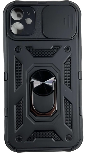 Чохол Camshield з кільцем-підставкою на iPhone 11 чорний - зображення 3