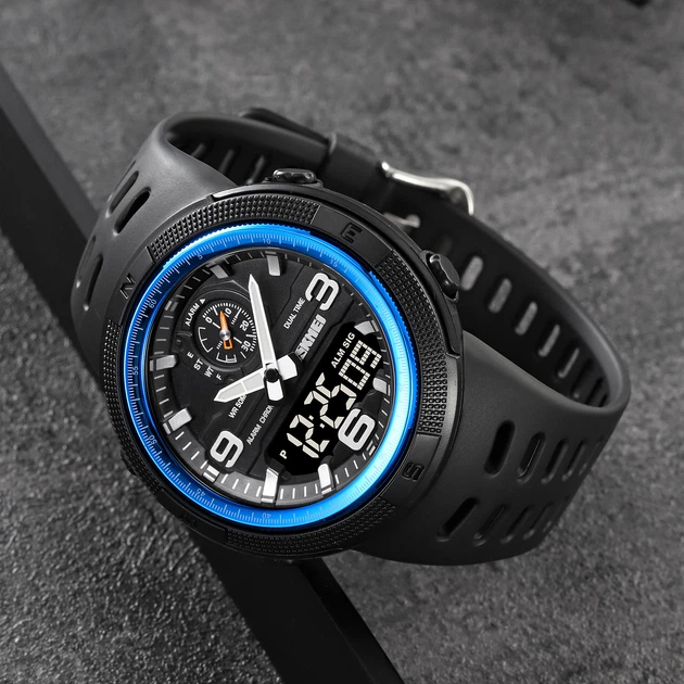 Мужские наручные часы 1655BUBK Black-Blue Skmei 000319029 - изображение 4