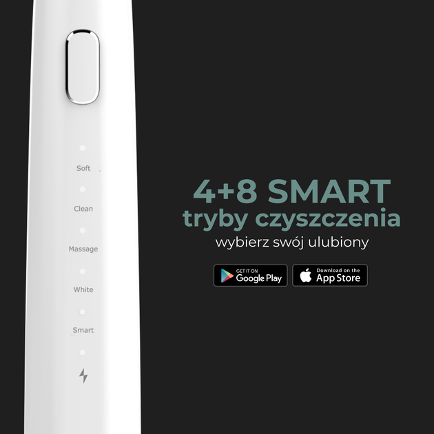 Електрична зубна щітка AENO DB1S SMART, 46000 обертів за хвилину, біла, 3 насадки - зображення 6