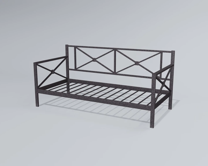 Диван-кровать Тарс1 Tenero черное серебро 900х2000 - Фото 1 Диван-кровать Тарс1 Tenero черное серебро 900х2000 - изображение 1