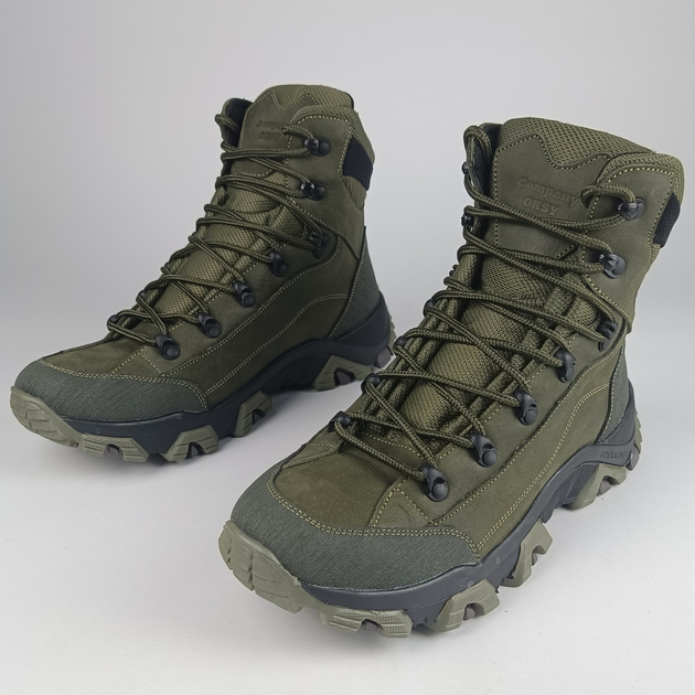 Кожаные полуберцы Oksy Tactical демисезонные ботинки Olive размер 45 - изображение 1