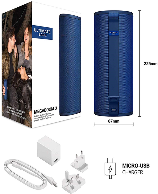 Głośnik przenośny Ultimate Ears Megaboom 3 Wireless Bluetooth Speaker Lagoon Blue (984-001404) - obraz 2
