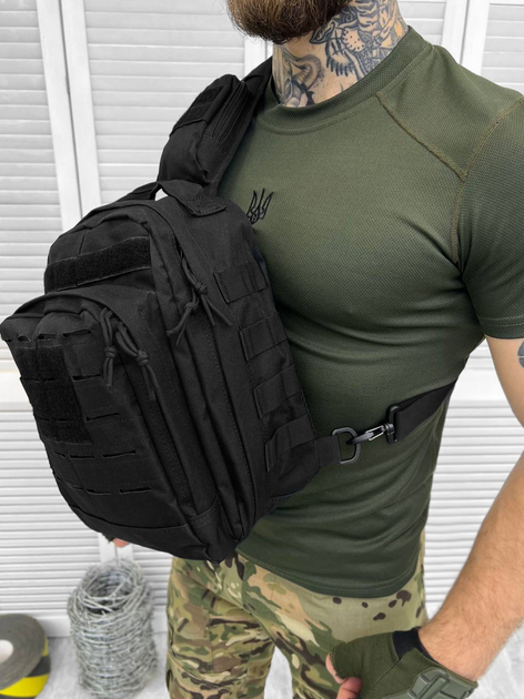 Сумка тактична через плече Tactical Bag Black - изображение 2