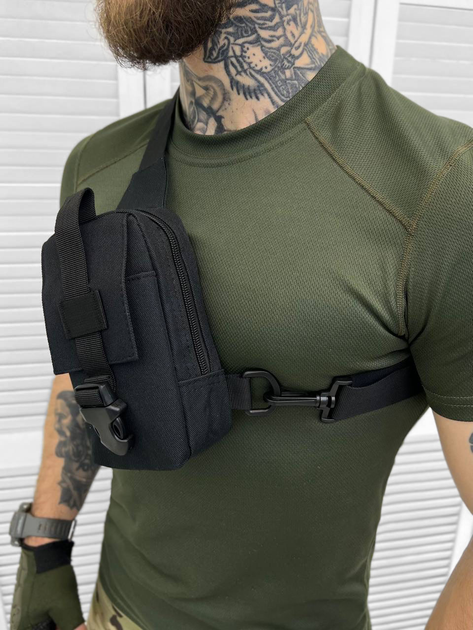 Сумка через плече тактична Tactical Bag Black - изображение 2