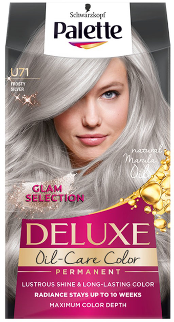 Стійка фарба для волосся Palette Deluxe Oil-Care Color U71 Frosty Silver (9000101267303) - зображення 1