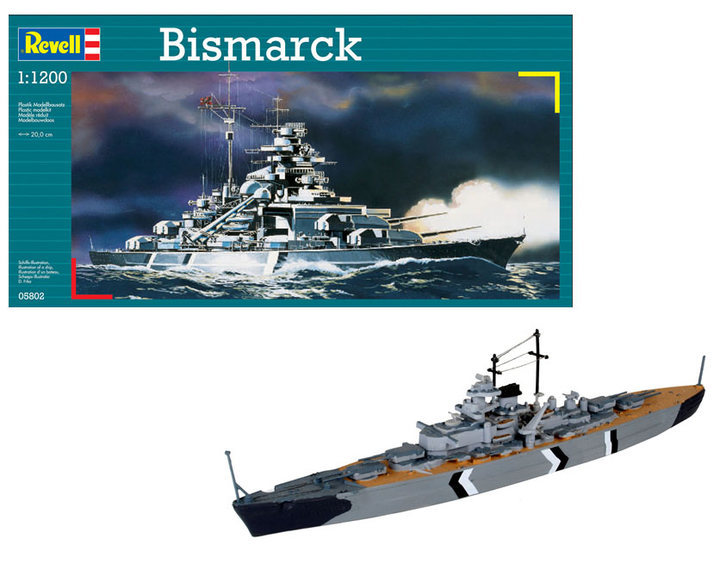 Model do sklejania Revell Battleship Bismarck 1:1200 (4009803058023) - obraz 1
