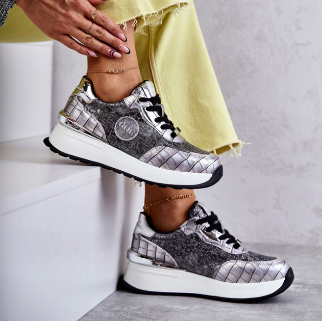 Buty sportowe damskie GOE KK2N4083 39 Srebrne (5903163977040) - obraz 3