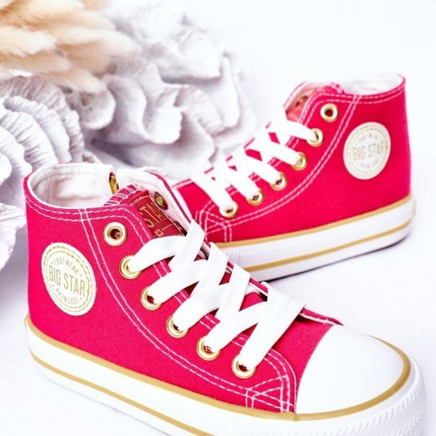 Trampki dziecięce dla dziewczynki wysokie Big Star HH374137 33 Różowe (5900714340759) - obraz 5