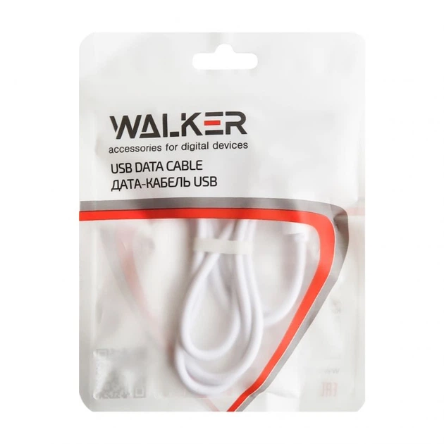 Кабель USB WALKER 110 Type-C white (тех.пак) - изображение 3