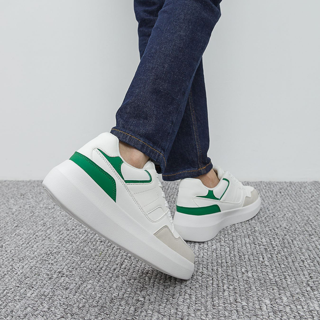 Sneakersy damskie Crosby 438127/03-01E 38 25.2 cm Biały/Zielony (4255679910419) - obraz 6