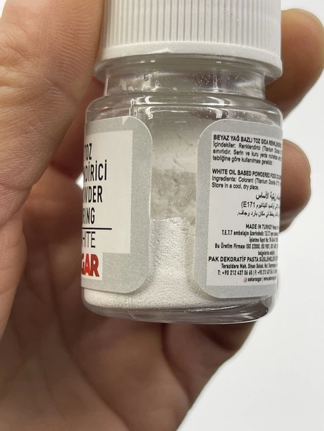 Краситель пищевой порошковый жирорастворимый БЕЛЫЙ SekerSugar 7 г Турция - изображение 2