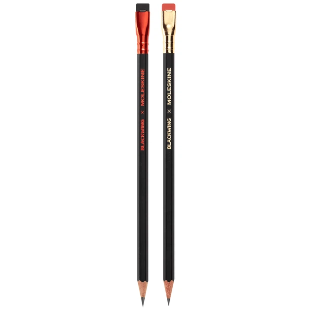 Набір олівців Moleskine x Blackwing (2 Графітових Олівці HB + 2 Графітових Олівці B + Точилка) чорні 8056999270056 - Фото 2 Набір олівців Moleskine x Blackwing (2 Графітових Олівці HB + 2 Графітових Олівці B + Точилка) чорні 8056999270056 - изображение 2