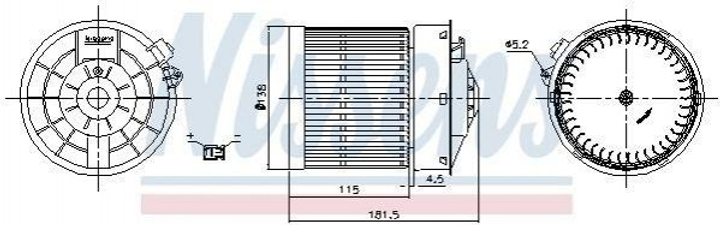 Вентилятор печки NISSENS 87722 Nissan Qashqai 272264EM0A - изображение 1