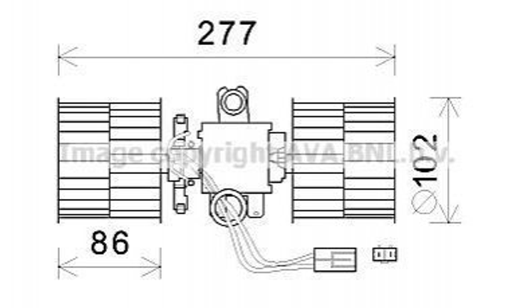 Вентилятор пічки AVA COOLING SA8022 Skoda Felicia 6U0819021, 097916018D - зображення 1