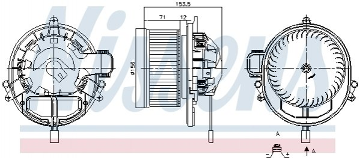 Вентилятор печі NISSENS 87431 BMW 4 Series, 1 Series, 3 Series, 2 Series 64119237557, 64119350395, 9237557 - зображення 1