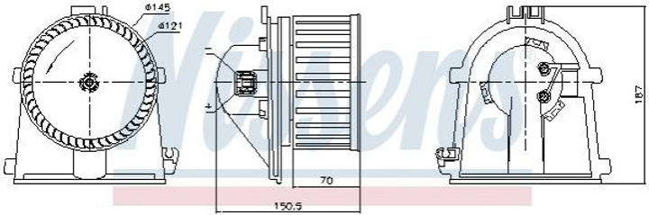 Вентилятор печки NISSENS 87386 Audi A4; Volkswagen Passat 8D1819021A, 8D1819021B - изображение 1