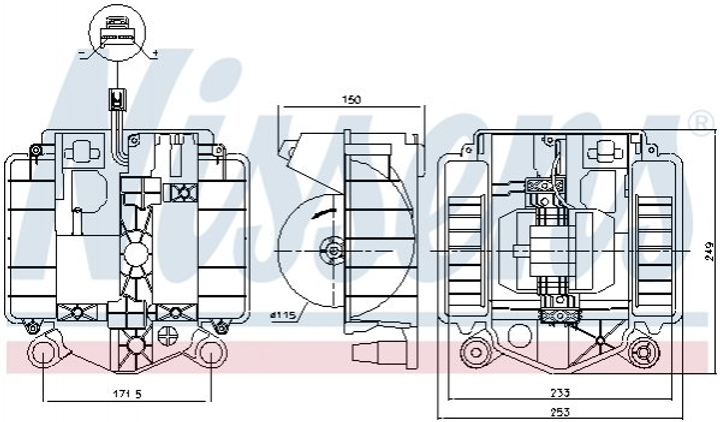 Вентилятор пічки NISSENS 87461 Mercedes S-Class 2228202214 - зображення 1