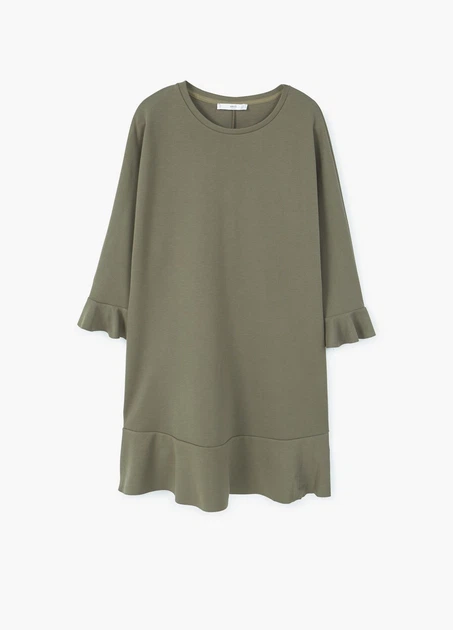 Платье Mango S Хаки 83063615_15 - Фото 1 Платье Mango S Хаки 83063615_15 - изображение 1