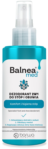 Dezodorant Barwa Balnea Med dezodorant 2 w 1 do stóp i obuwia 150 ml (5902305001391) - obraz 1