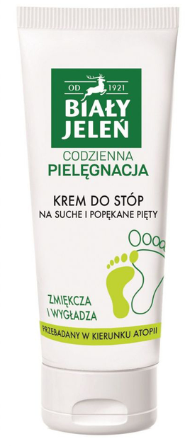 Krem do stóp na suche i popękane pięty Biały Jeleń 75 ml (5900133013500) - obraz 1