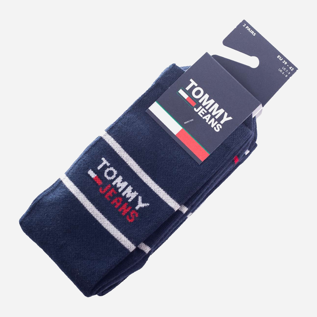 Zestaw skarpet męskich Tommy Hilfiger 701218704002 39-42 2 pary Granatowy (8720245292634) - obraz 5