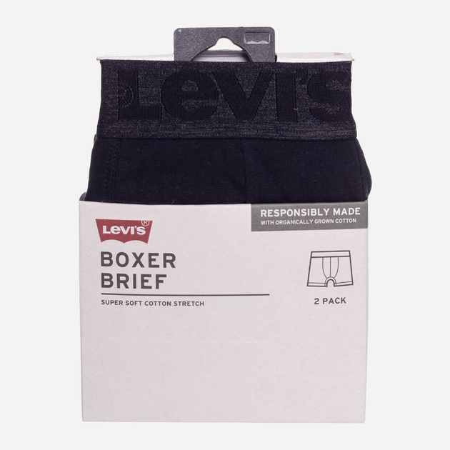 Набір трусів шорти Levi's 701203923002 XL 2 шт Чорний (8720245183833) - зображення 6